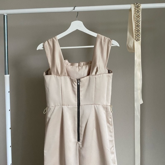 Couture Vera Wang bridal bridesmaid dress gown drop waist pleated drape corset - Picture 7 of 10